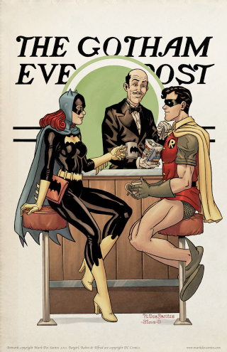 Illustration for article titled What if Norman Rockwell illustrated scenes of Gotham City life?
